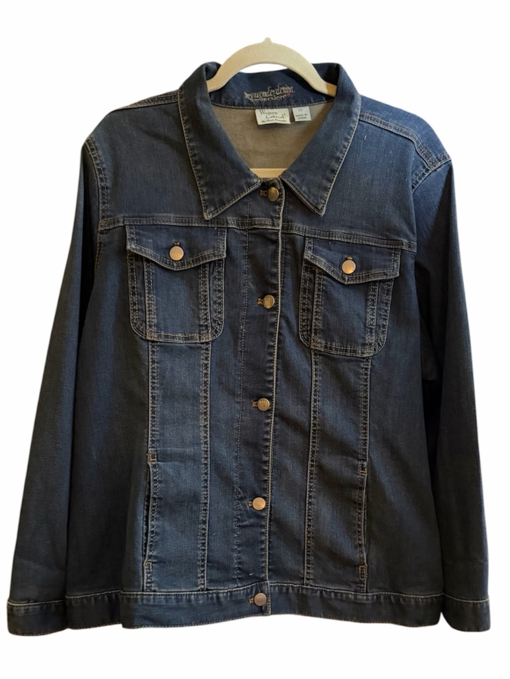 Women With Control “My Wonder Denim Collection. Indigo Blue. Size 2X.